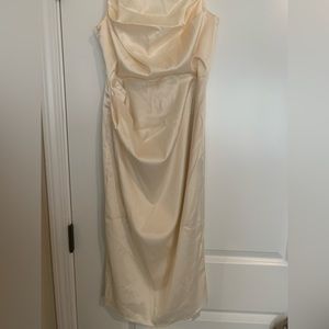 Commence Chemise Cream Silky Dress Large